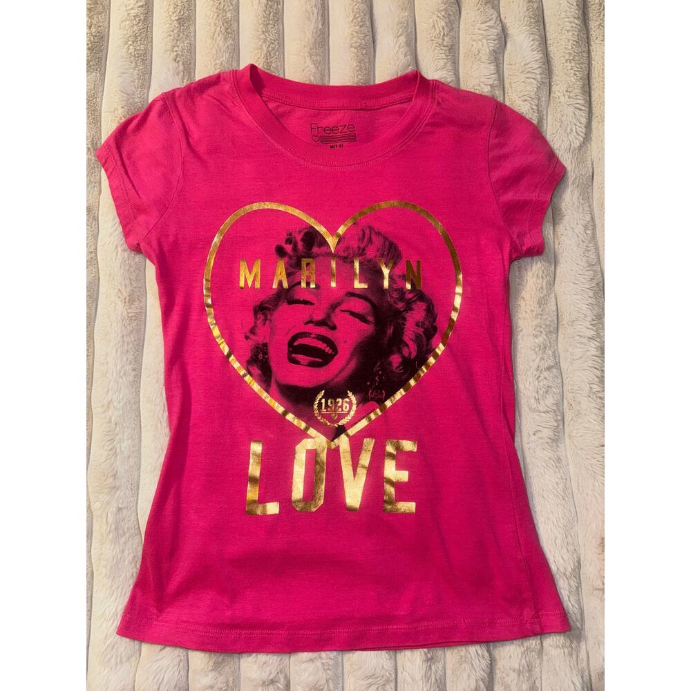 Freeze Youth T- Shirt Pink Marilyn Monroe  Size M